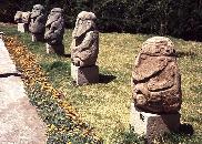 Ancash. Photo Recuay prehispanic sculptures